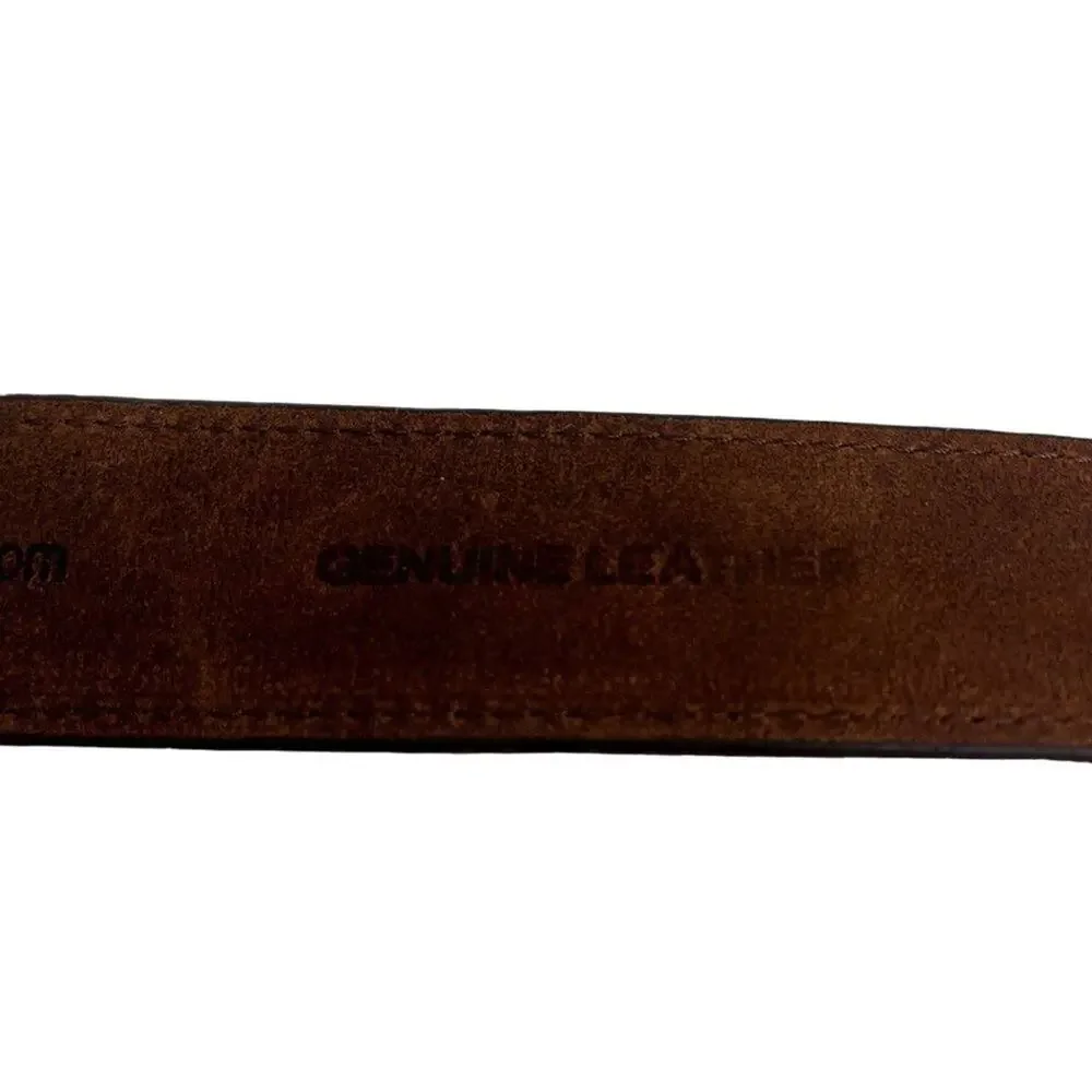Dominican Republic Belt Men's 40 Genuine Soft Thick Leather Metal Buckle